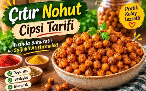 Çıtır Nohut Cipsi Tarifi: Fırında Baharatlı ve Sağlıklı Atıştırmalık