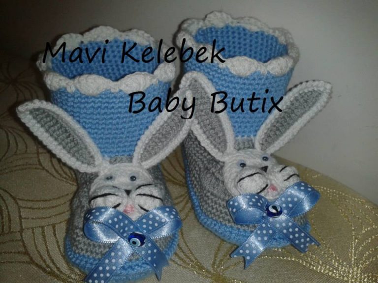 Erkek Çocuk Tavşanlı Patik Modeli ve Yapılışı Canım Anne