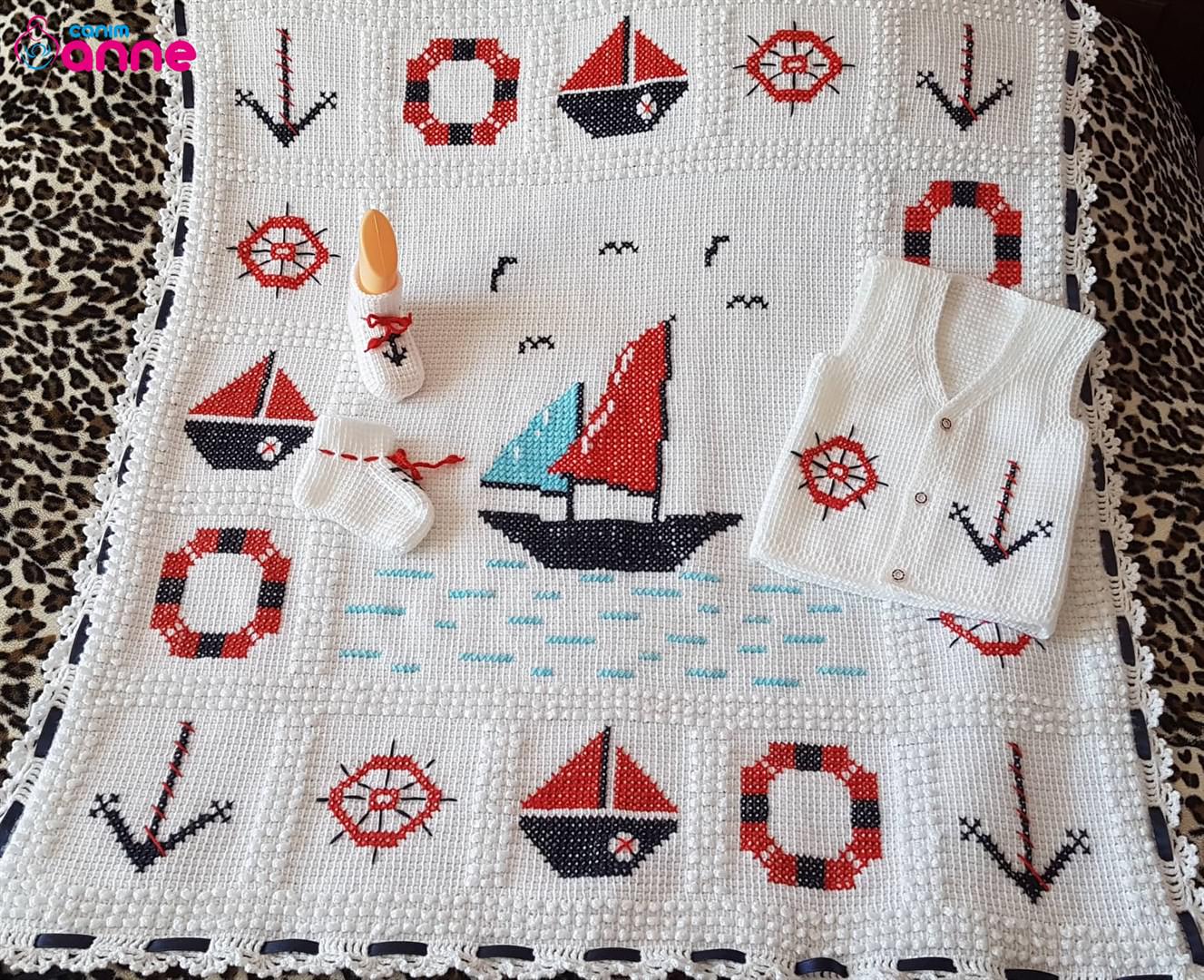 Denizci Bebek Battaniyesi Yapımı