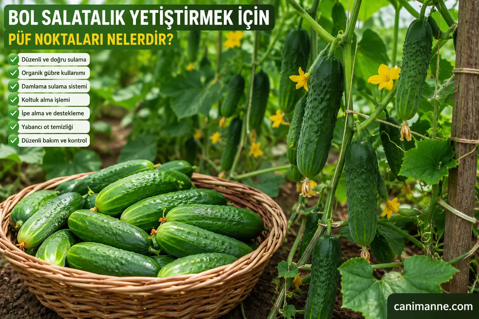 Bol bol salatalık toplamak için yapılması gerekenler
