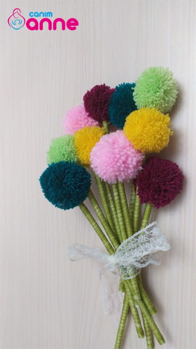 Ponpon çiçek nasıl yapılır
