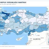 Türkiye Nüfus Yoğunluğu Haritası 2025: İlçe İlçe