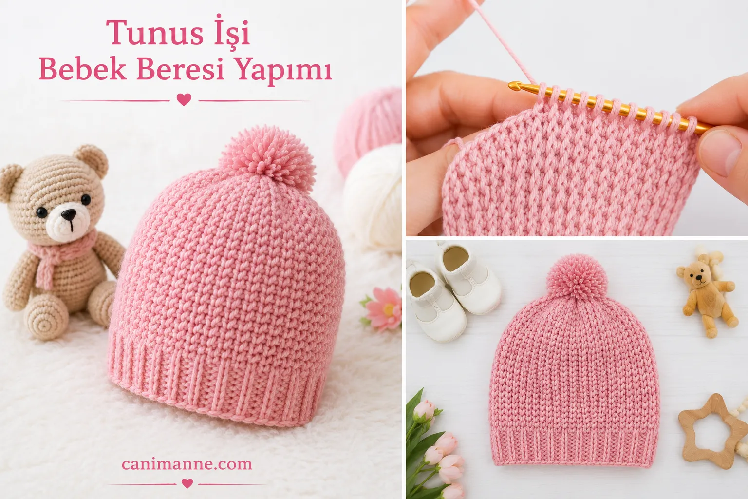 Tunus İşi Bebek Beresi Yapımı