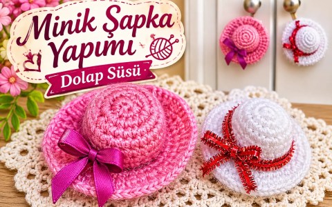 Minik Şapka Yapımı: Dolap ve Kapı Süslemek İçin Sevimli El İşi Modeli
