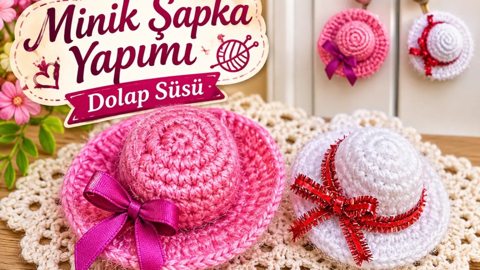 Minik Şapka Yapımı: Dolap ve Kapı Süslemek İçin Sevimli El İşi Modeli